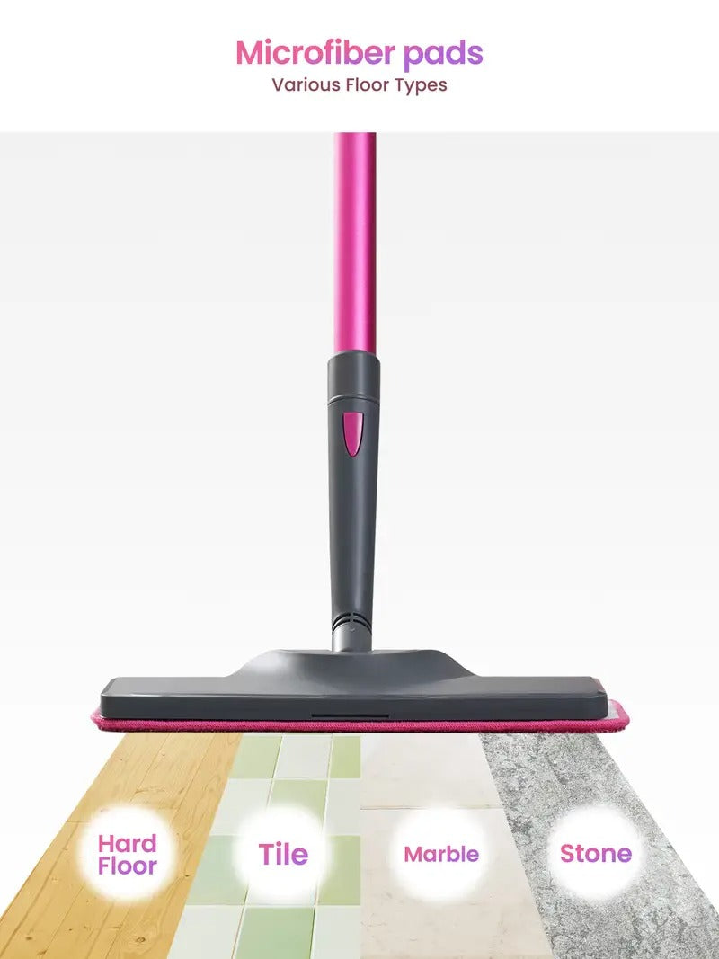 Schenley 7-in-1 Steam Mop Dual-Rod Design with Detachable Handheld Steamer for Walls, Grouts, Hard Floors, Tiles, includes Multi-purpose Accessories and Washable Microfiber Pads