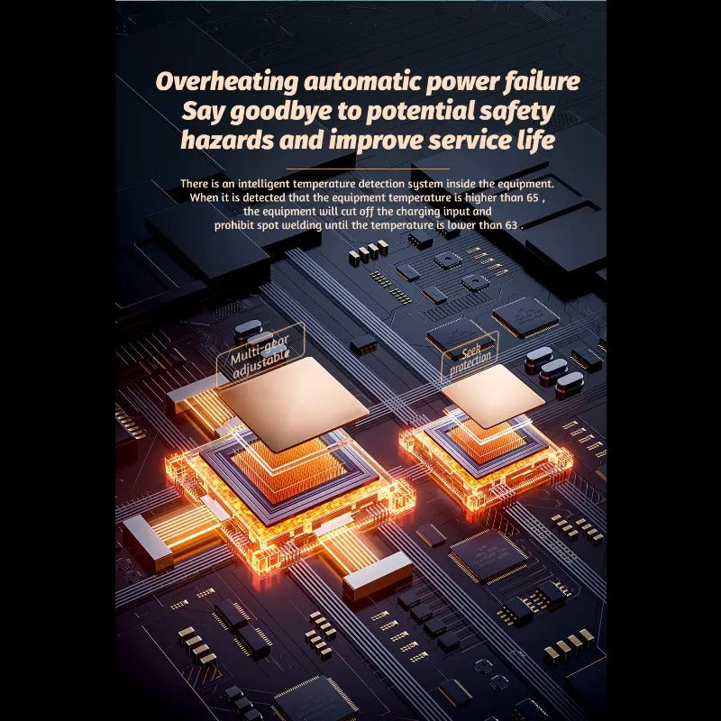 Handheld Wireless Spot Welder Machine - 11-Speed Adjustable Welder with Auto/Manual Mode, USB-C Fast Charging, Portable Welding Tool for Nickel, Iron, 18650 Batteries - Compact & Lightweight Design for Workshop, Factory