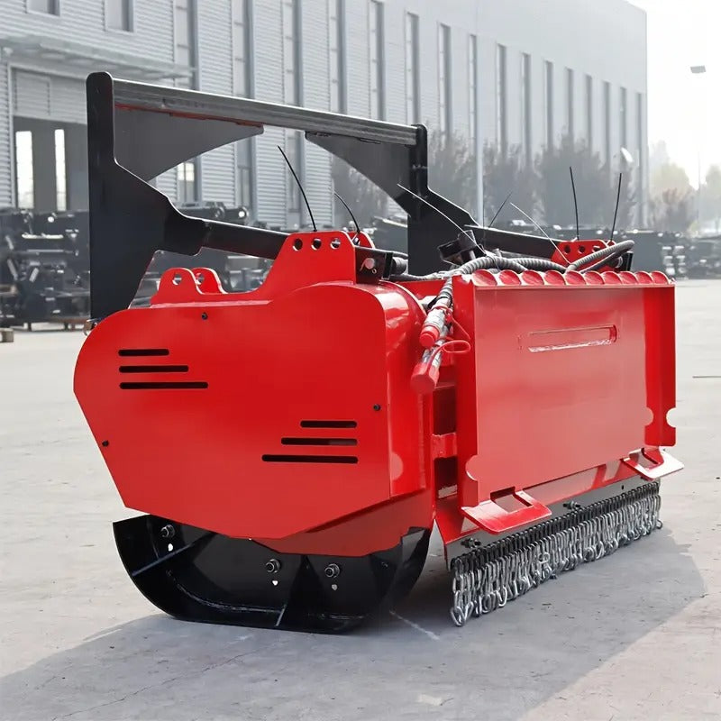 Free Ship 46 Inch Forestry Mulcher Skid Steer Loader Attachments, Garden Mulcher For Leaf Shrub Branches Crusher Land Renovation And Cleaning Connects To Most Bobcat Skid Steers