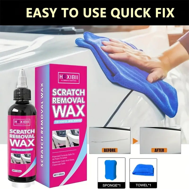 Removes Fine Surface Scratches Car Scratch Remover Wax, Car Care Kit for Vehicles Including Cars, RV, Trucks And Motorcycles