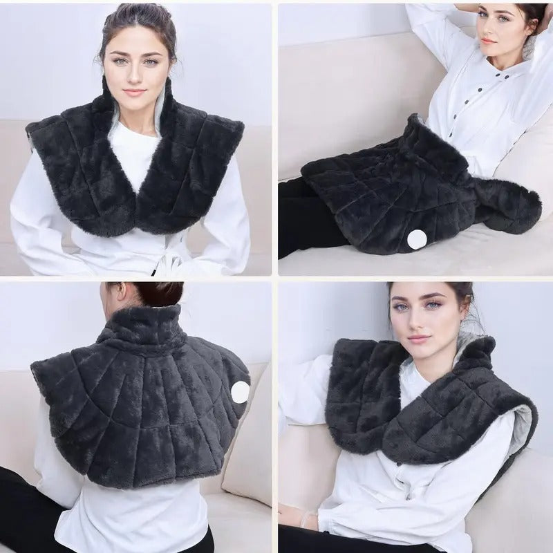 [UTK Heated Wrap] UTK Large Heated Neck Shoulder Wrap | 24"x 20" Electric Heating Pad With Weighted Design And Auto Shut Off | Relaxation, Mother's Day Gift
