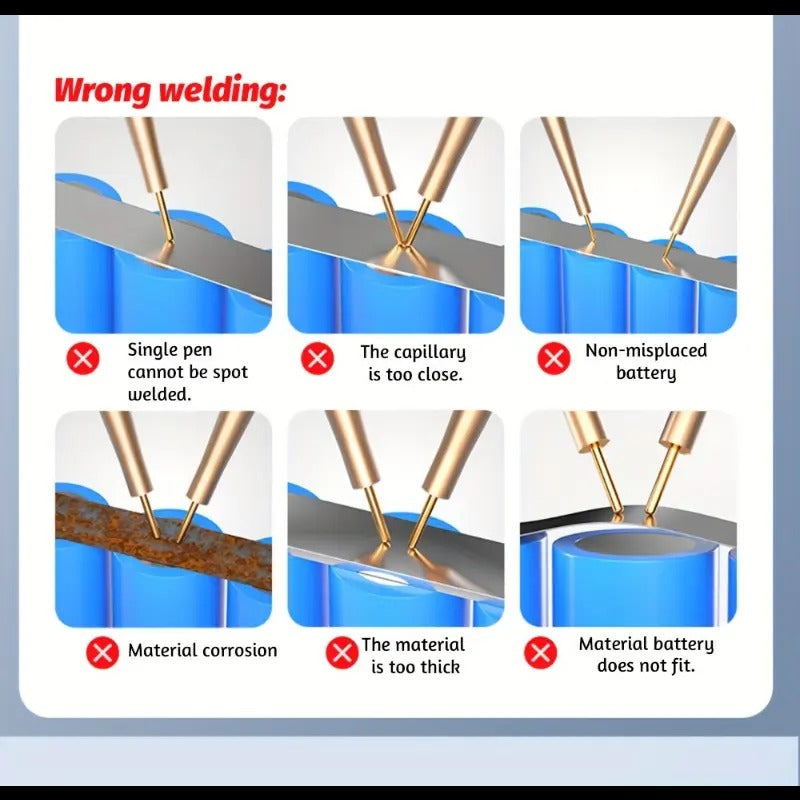 Handheld Wireless Spot Welder Machine - 11-Speed Adjustable Welder with Auto/Manual Mode, USB-C Fast Charging, Portable Welding Tool for Nickel, Iron, 18650 Batteries - Compact & Lightweight Design for Workshop, Factory