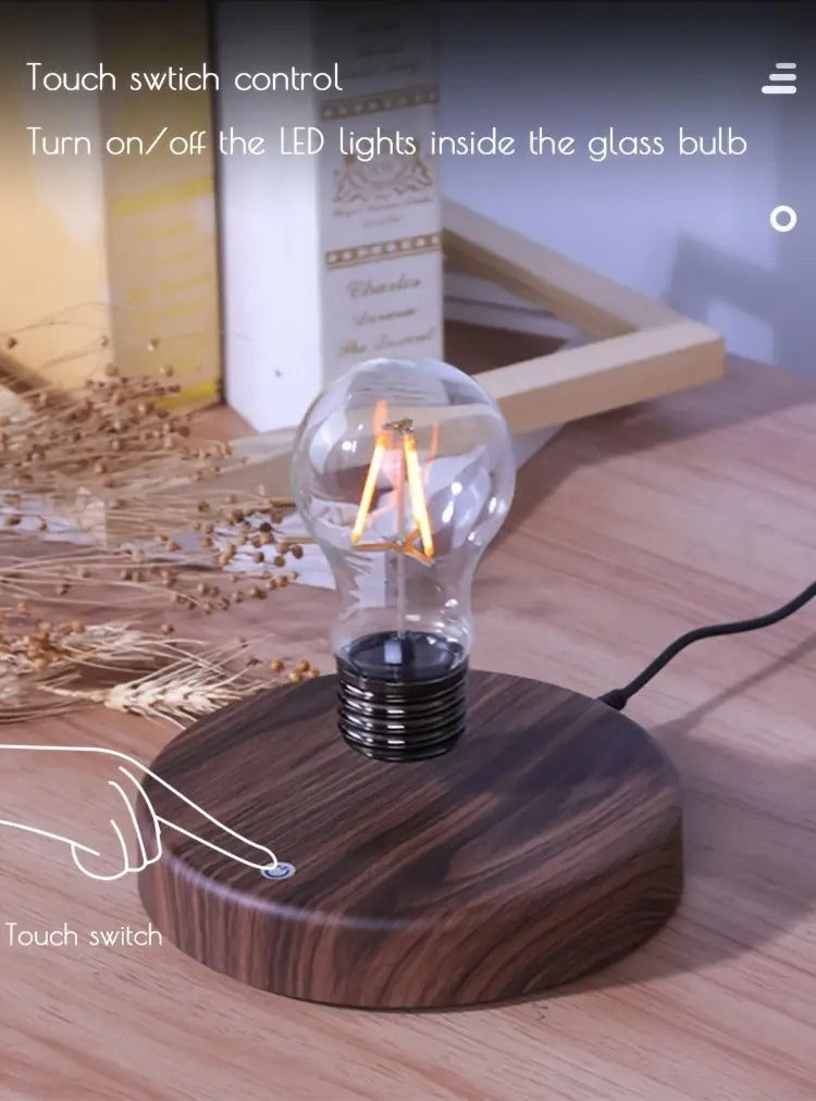 Magnetic Levitation Light Bulb - Warm Yellow LED, Touch Control, Unique Gift for Living Room, Bedroom, Office | Best Christmas Decoration