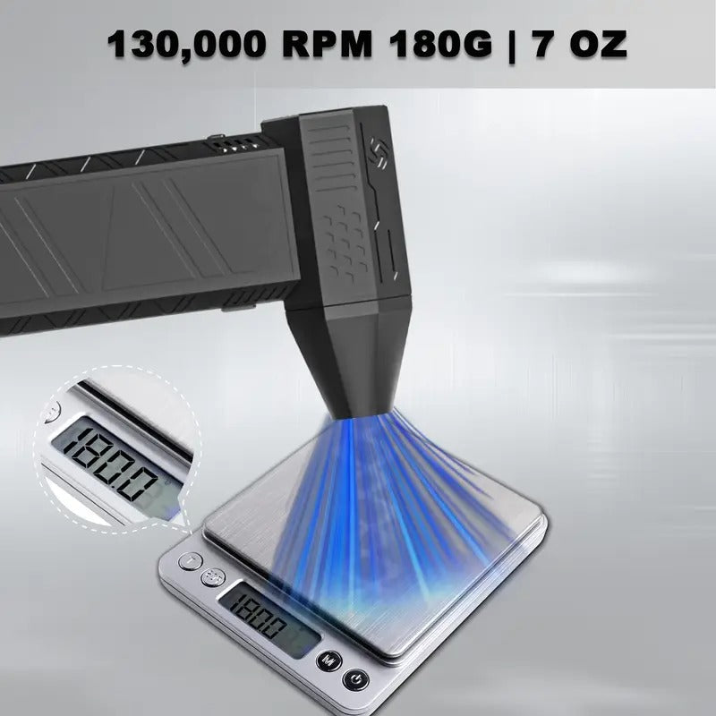 [130000RPM Air Duster] 130000RPM Electric Air Duster | 3 Gear Adjustable Jet Dry Blower Can Reusable for Computer Keyboard, Outdoors, Car, Home, Father's Day Gifts