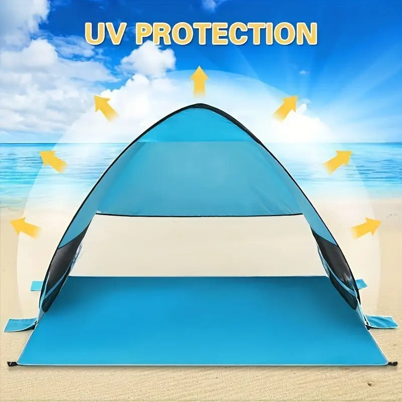 Quick Set Up, Pop Up Beach Tent] Portable Pop Up Beach Tent | Sturdy Construction, Quick Set Up, Sun Shade Shelter, Camping Accessories, Outdoor Camping, Fishing, Backyard Fun, Family Trips
