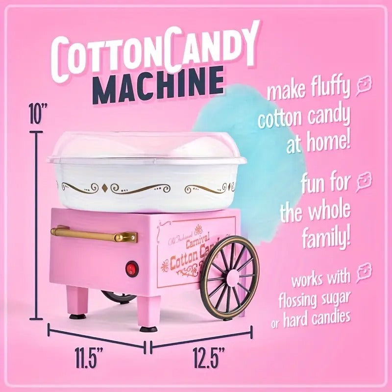 Nostalgic Candy Machine - Children's Retro Candy Machine, with 2 Reusable Cones, 1 Sugar Spoon, And 1 Extraction Head - Pink