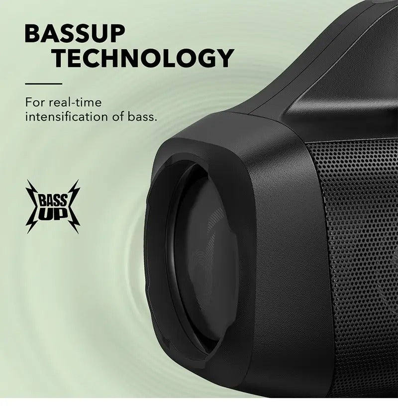 Soundcore Motion Boom Speaker with Titanium Drivers, BassUp Technology,24H Playtime, Soundcore App, Built-in Handle, Portable Bluetooth Speaker