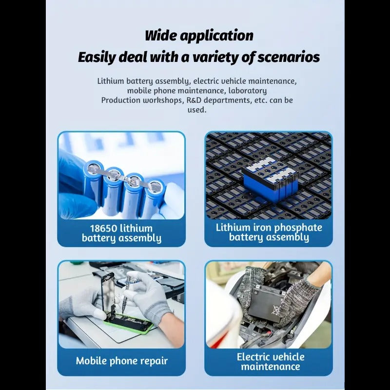 Handheld Wireless Spot Welder Machine - 11-Speed Adjustable Welder with Auto/Manual Mode, USB-C Fast Charging, Portable Welding Tool for Nickel, Iron, 18650 Batteries - Compact & Lightweight Design for Workshop, Factory