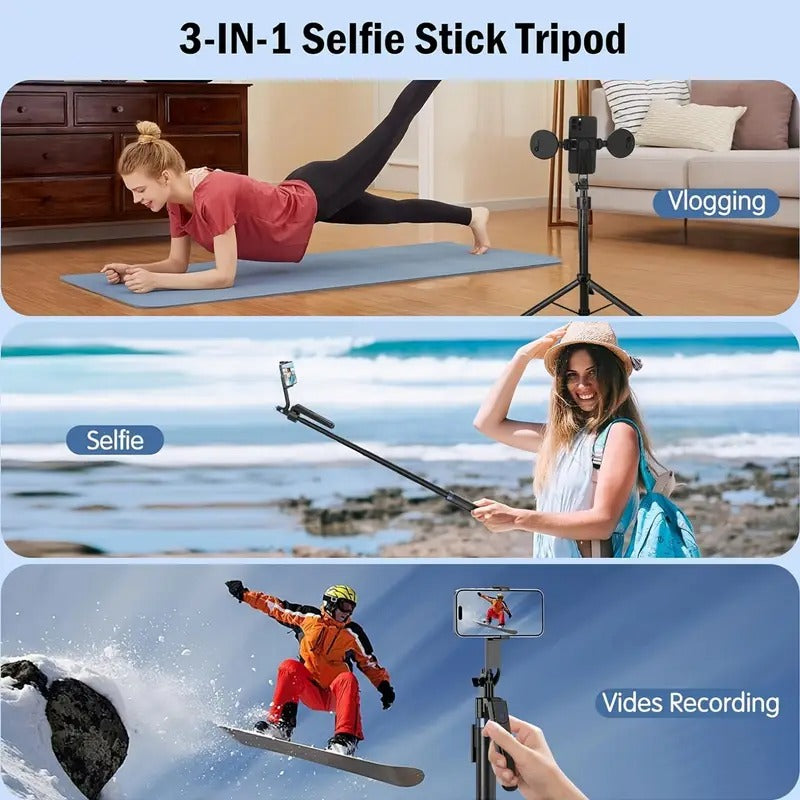 70" Auto Face Tracking Tripod For Phone, 360 Rotation Travel Selfie Stick Mount, Face Tracking Phone Tripod Holder With Remote And Light, Applied To YouTube Video Recording