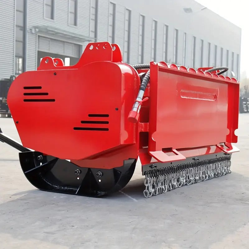 Free Ship 46 Inch Forestry Mulcher Skid Steer Loader Attachments, Garden Mulcher For Leaf Shrub Branches Crusher Land Renovation And Cleaning Connects To Most Bobcat Skid Steers