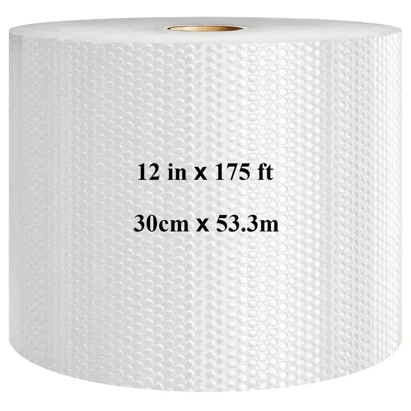 12" X 175' Small Bubble Cushioning Wrap For Moving And Shipping - Extra Protection Packaging Boxes And Mailers - Clear Bubble Roll Moving Supplies, Perforated Every 12 IN