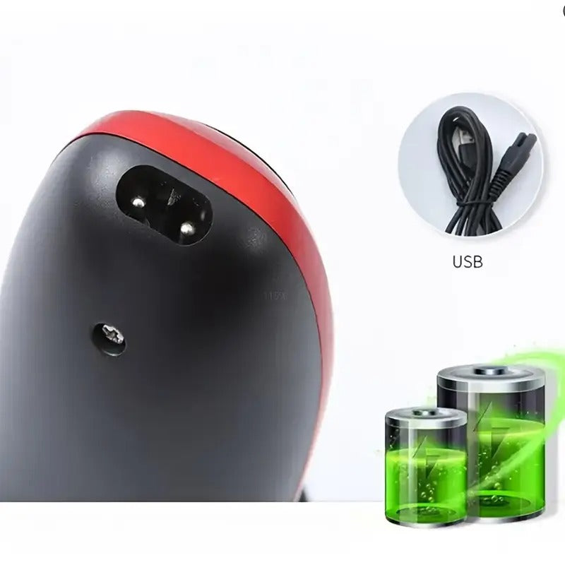 Men'S Rotary Electric Razor With Pop - Up Trimmer: Wet & Dry Shaving For A Close, Comfortable Grooming Experience (Male Charm Red)