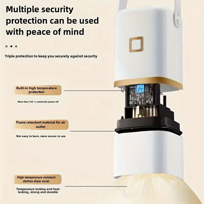 Portable Mini Dryer with Timer - Compact, Convenient, Quick Drying Solution for Apartments, Dorms, RVs - Delicates Bag Included