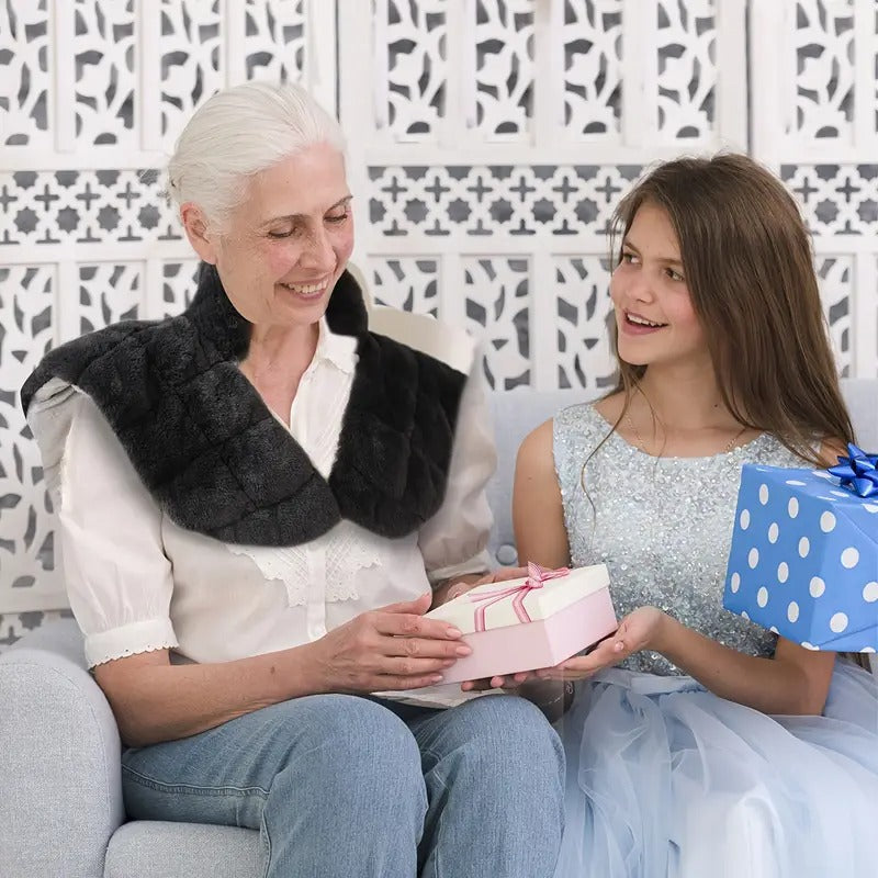 [UTK Heated Wrap] UTK Large Heated Neck Shoulder Wrap | 24"x 20" Electric Heating Pad With Weighted Design And Auto Shut Off | Relaxation, Mother's Day Gift