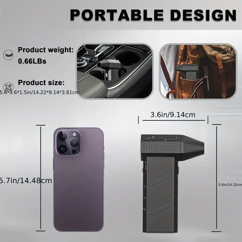 [130000RPM Air Duster] 130000RPM Electric Air Duster | 3 Gear Adjustable Jet Dry Blower Can Reusable for Computer Keyboard, Outdoors, Car, Home, Father's Day Gifts