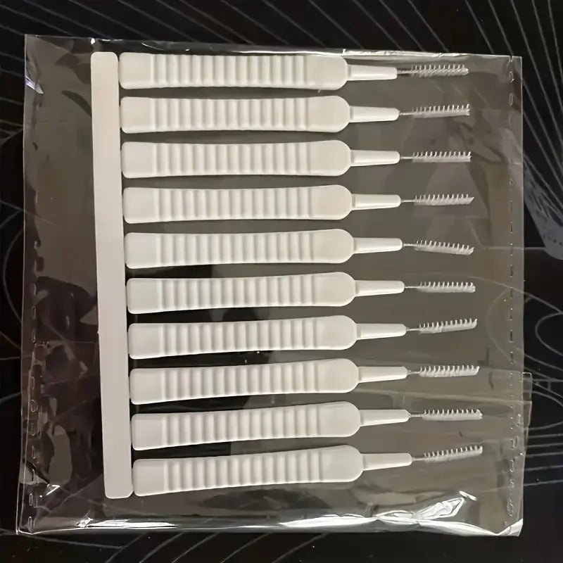 10pcs Mini Brush Set: Anti-Clogging Shower Spray, Mobile & Pore Cleaner - Ideal For Bathroom, Car & Digital Devices