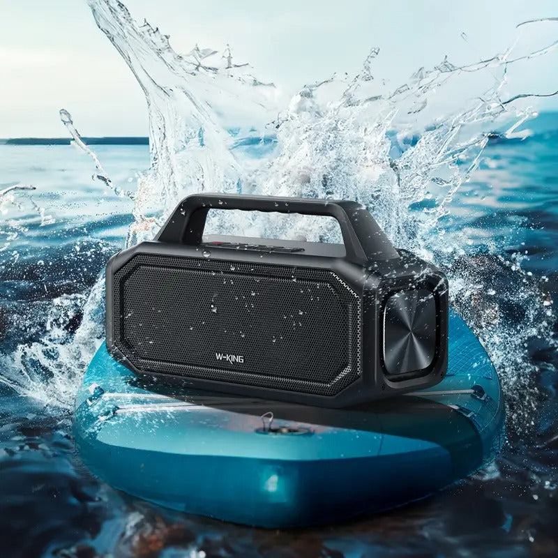 W-KING 80W Outdoor Wireless Speaker, Stereo Deep Bass Portable Subwoofer, Loud Clear Sound, Hands-free Function, Drop Resistance, Dual Stereo Pairing