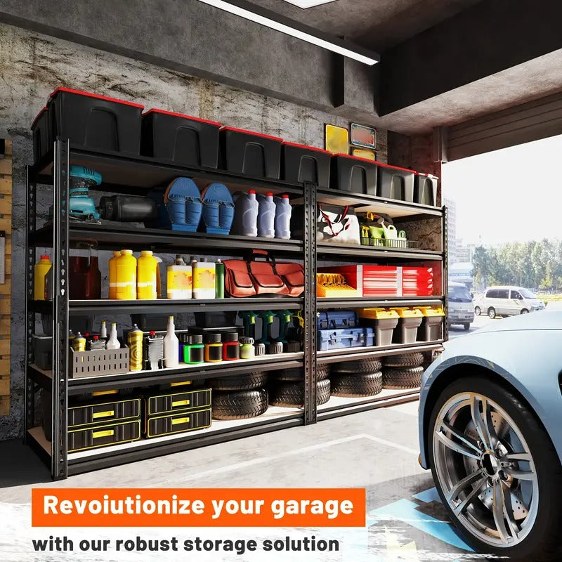 [Heavy Duty Shelving] Heavy Duty 5 Tier 72" H Storage Shelves 2000LBS | Garage Shelving Unit for Basement Pantry Utility Rack Shelf, Office, 35.5"W X72"H X 15.8"D, Adjustable Metal Shelves