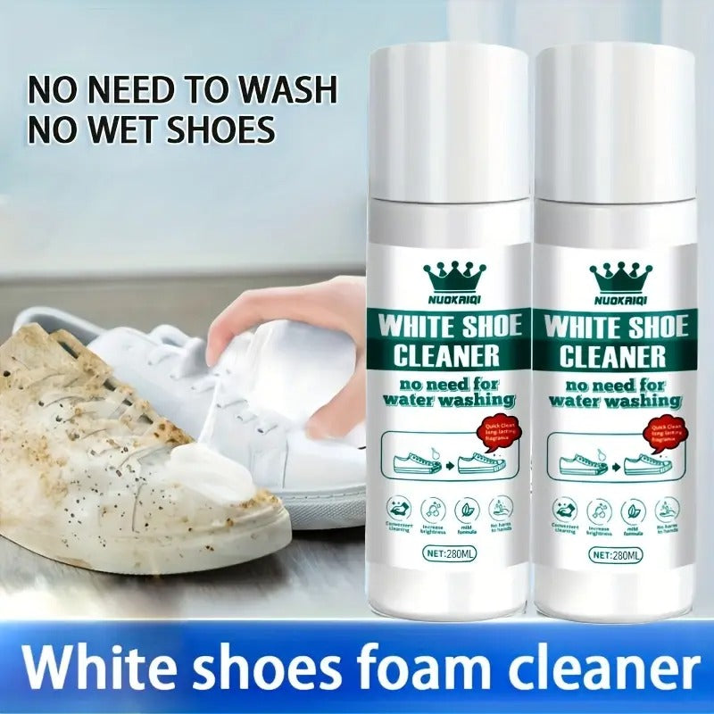 Yixingjia 1-Pack Multi-Functional Shoe Cleaner Brush with Foam Applicator - Whitening & Yellowing Remover, Non-Damaging Formula for Sneakers, Leather, Fabric Shoes - 6.76-16.91oz