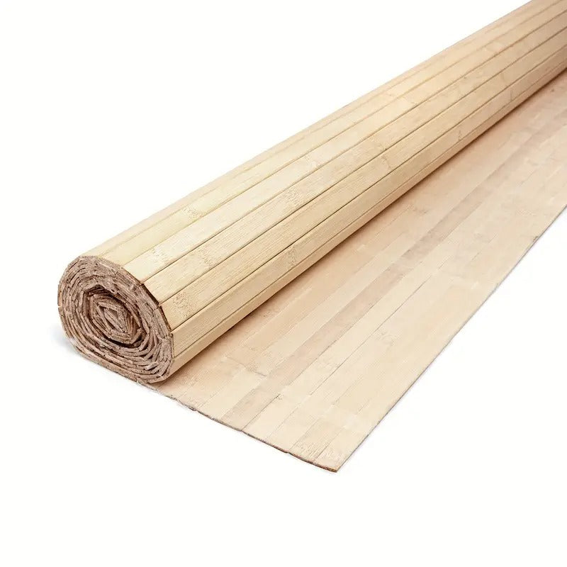 [Natural Bamboo Wall Panel] Carbonized Natural Bamboo Wall Panel | 48 X 96 Inch Pole Wrap Wainscoting Paneling For Interior Wall Decor, Ceiling, Furniture, Cabinet, Office