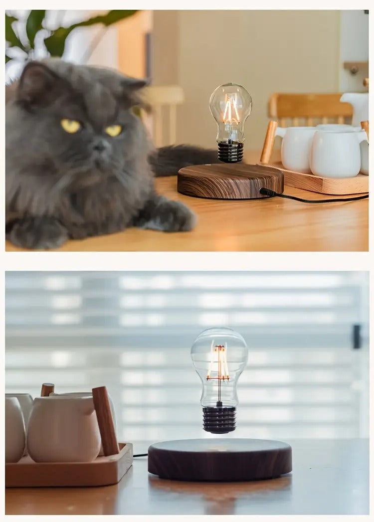 Magnetic Levitation Light Bulb - Warm Yellow LED, Touch Control, Unique Gift for Living Room, Bedroom, Office | Best Christmas Decoration