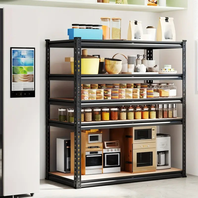 [Heavy Duty Shelving] Heavy Duty 5 Tier 72" H Storage Shelves 2000LBS | Garage Shelving Unit for Basement Pantry Utility Rack Shelf, Office, 35.5"W X72"H X 15.8"D, Adjustable Metal Shelves