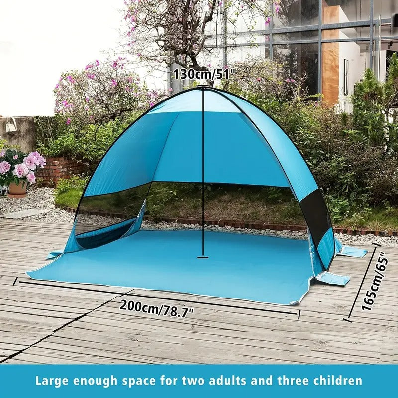 Quick Set Up, Pop Up Beach Tent] Portable Pop Up Beach Tent | Sturdy Construction, Quick Set Up, Sun Shade Shelter, Camping Accessories, Outdoor Camping, Fishing, Backyard Fun, Family Trips