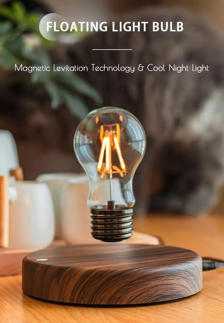 Magnetic Levitation Light Bulb - Warm Yellow LED, Touch Control, Unique Gift for Living Room, Bedroom, Office | Best Christmas Decoration