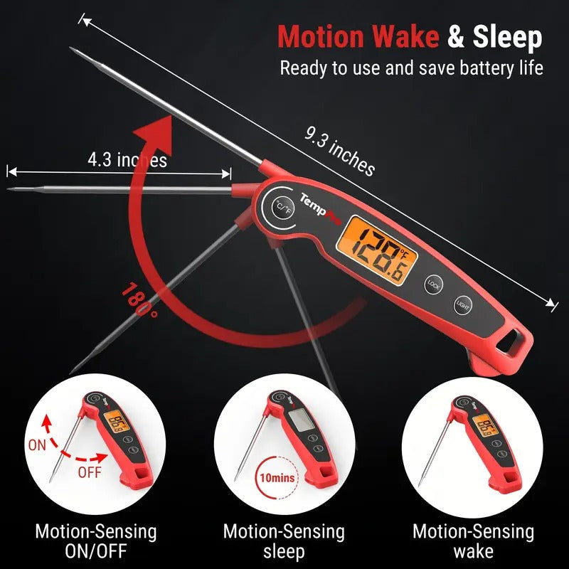 ThermoPro F05 Digital Meat Thermometer for Cooking with Motion Sensing, Food Thermometer for Kitchen BBQ Oil Grill Smoker Candy Thermometer father gift