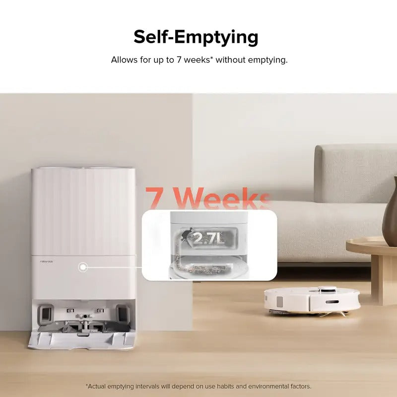 Roborock QXrevo Robot Vacuum and Mop with Self-Emptying, Self-Drying, 5,500Pa Suction, Obstacle Avoidance