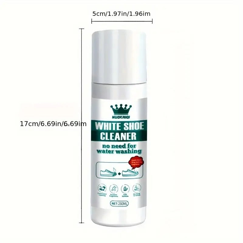 Yixingjia 1-Pack Multi-Functional Shoe Cleaner Brush with Foam Applicator - Whitening & Yellowing Remover, Non-Damaging Formula for Sneakers, Leather, Fabric Shoes - 6.76-16.91oz