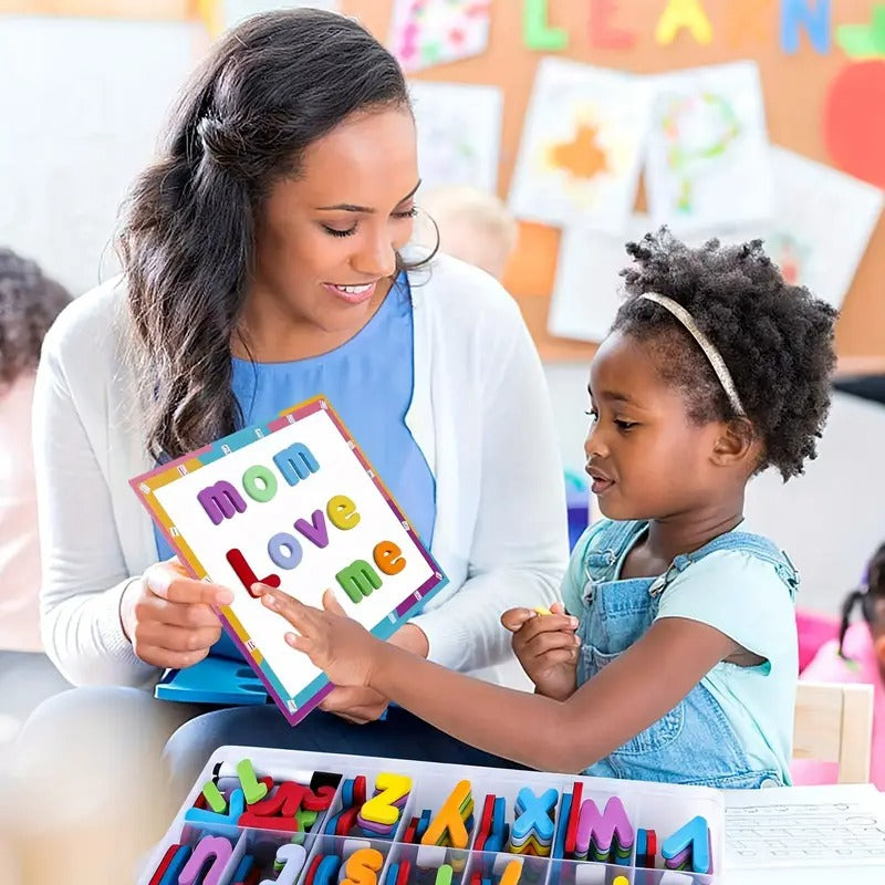 Classroom Alphabet Kit Colorful 237 Double Panels - Foam Alphabet Preschoolers Toddler Spelling And Learning - Refrigerator Magnets ABC