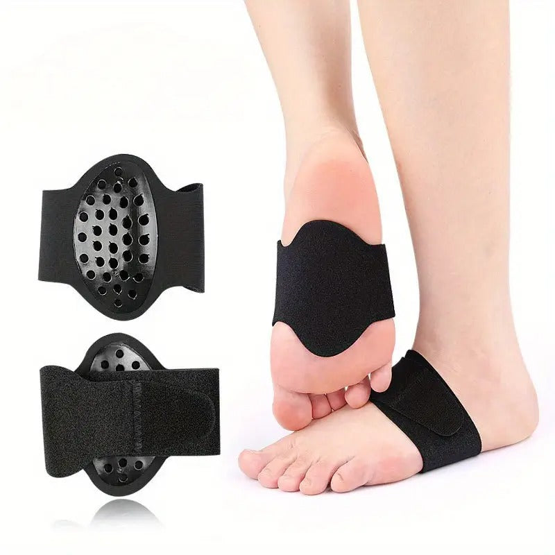 2pcs/ 1set Arch Protector, Perforated Shock-absorbing Pads, Pads for Flat Feet, Shock-absorbing Insoles, Fitness Training Foot Protection Pads, Polyester, Comfortable Support Pads