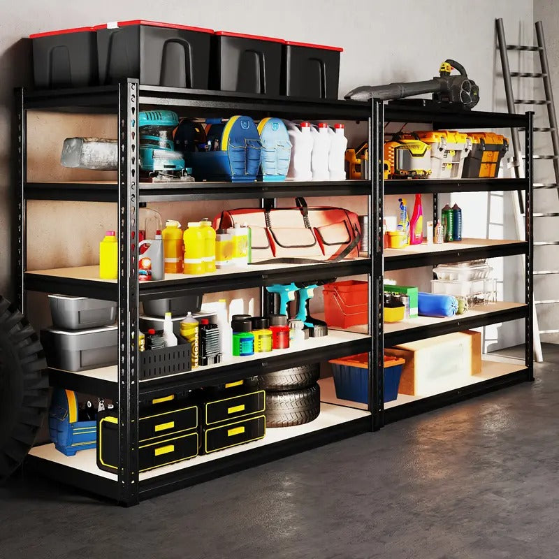 [Heavy Duty Shelving] Heavy Duty 5 Tier 72" H Storage Shelves 2000LBS | Garage Shelving Unit for Basement Pantry Utility Rack Shelf, Office, 35.5"W X72"H X 15.8"D, Adjustable Metal Shelves