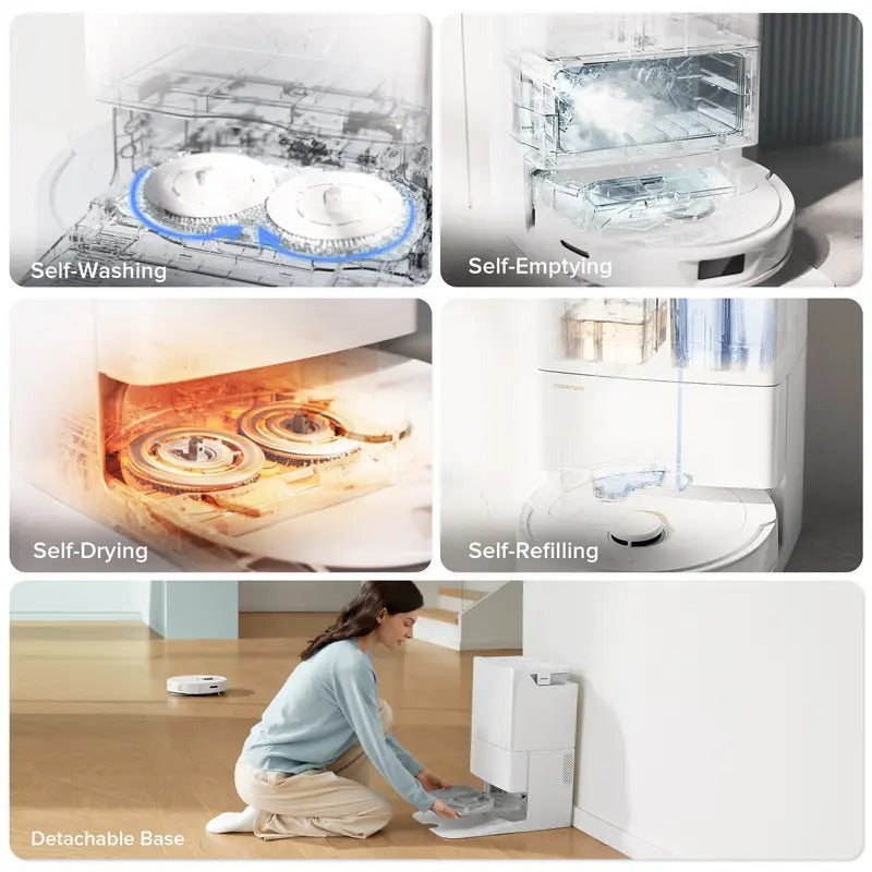 Roborock QXrevo Robot Vacuum and Mop with Self-Emptying, Self-Drying, 5,500Pa Suction, Obstacle Avoidance