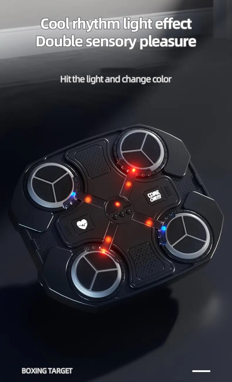 1pc Wall-mounted Music Boxing Trainer (with gloves) - Dynamic sound effects, interactive fitness and reflex training games, USB charging, support wireless connection - Suitable for boys and girls, ideal gift, ideal toy for kids