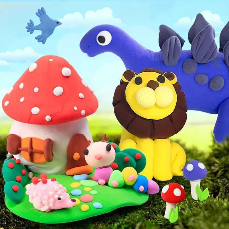 Air Dry Clay - 100 Colors DIY Modeling Clay Kit With Sculpting Tools, Soft & Ultra Light, Easy To Use, Ideal For Sculpture, Crafting, DIY Projects, Great Gift For Halloween, Christmas.