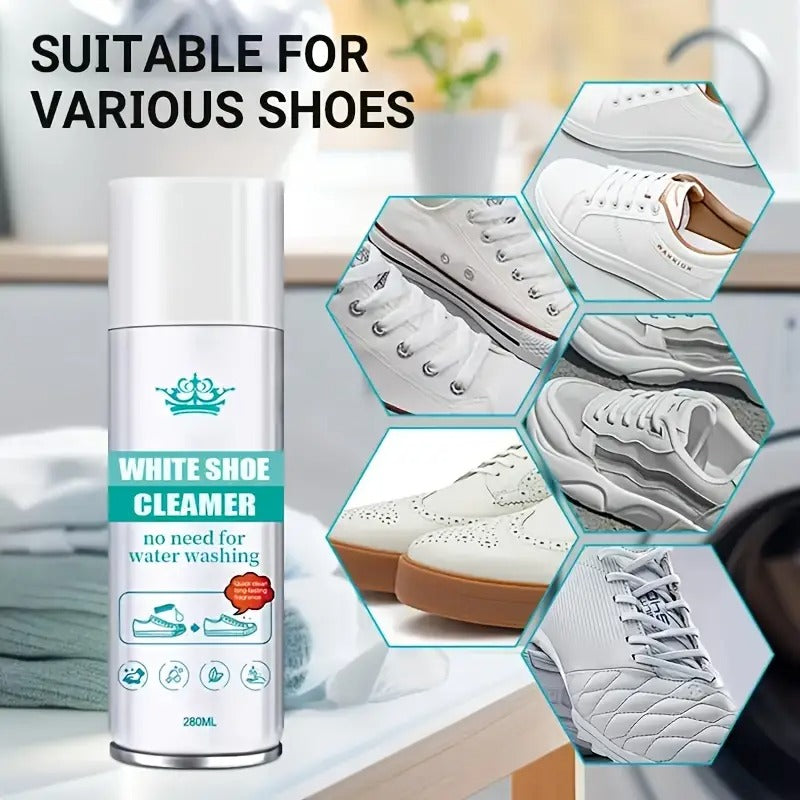 Yixingjia 1-Pack Multi-Functional Shoe Cleaner Brush with Foam Applicator - Whitening & Yellowing Remover, Non-Damaging Formula for Sneakers, Leather, Fabric Shoes - 6.76-16.91oz