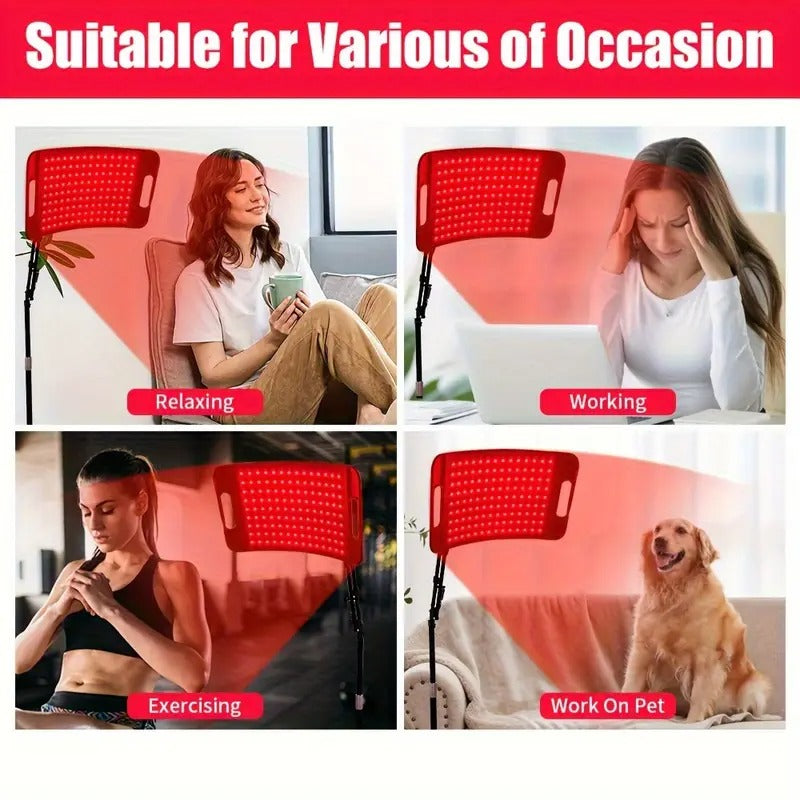 Red Light Relax for Face and Body, Red Infrared Light Relax Lamp with Stand LED 660nm Red Light-Relax& 850nm Infrared Light Device for Body prime day