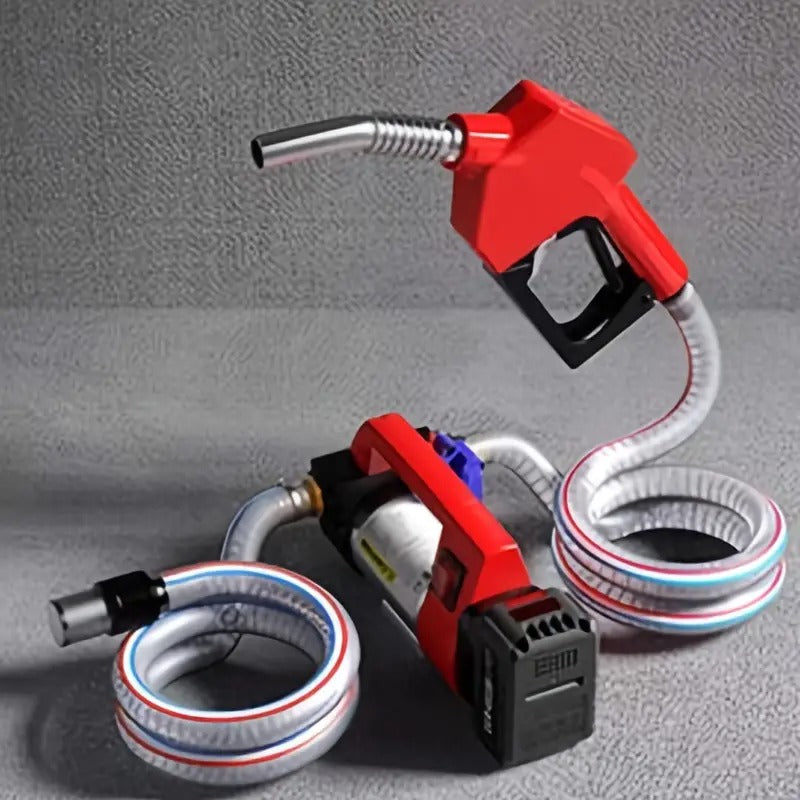 12GPM Portable Self-Priming Diesel Pump Kit w/ Nozzle&Hose Auto Shut Off for Diesel&Kerosene, Fuel Transfer Pump Battery Powered, 21V DC Cordless Diesel Transfer Pump Kit w/ 1X4.0Ah Battery