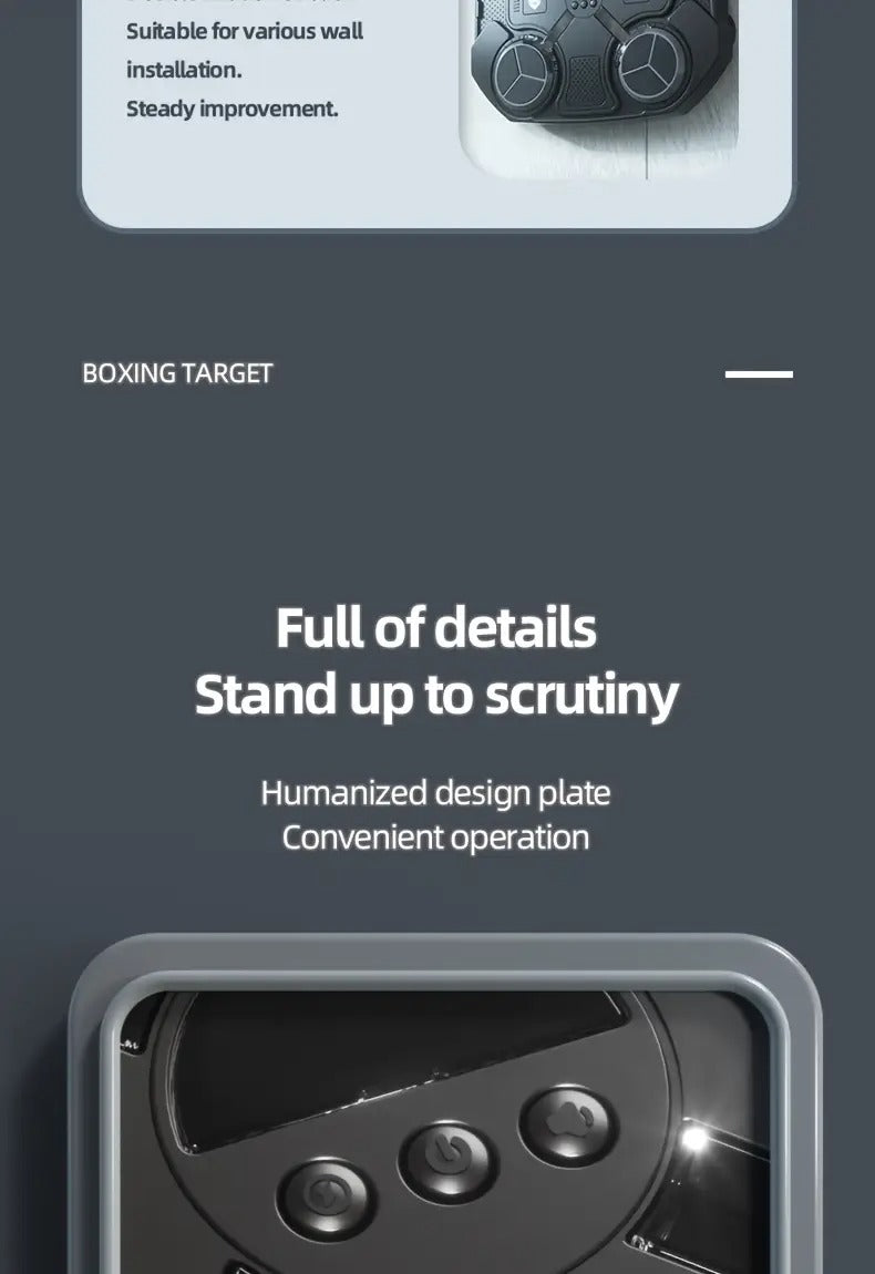 1pc Wall-mounted Music Boxing Trainer (with gloves) - Dynamic sound effects, interactive fitness and reflex training games, USB charging, support wireless connection - Suitable for boys and girls, ideal gift, ideal toy for kids