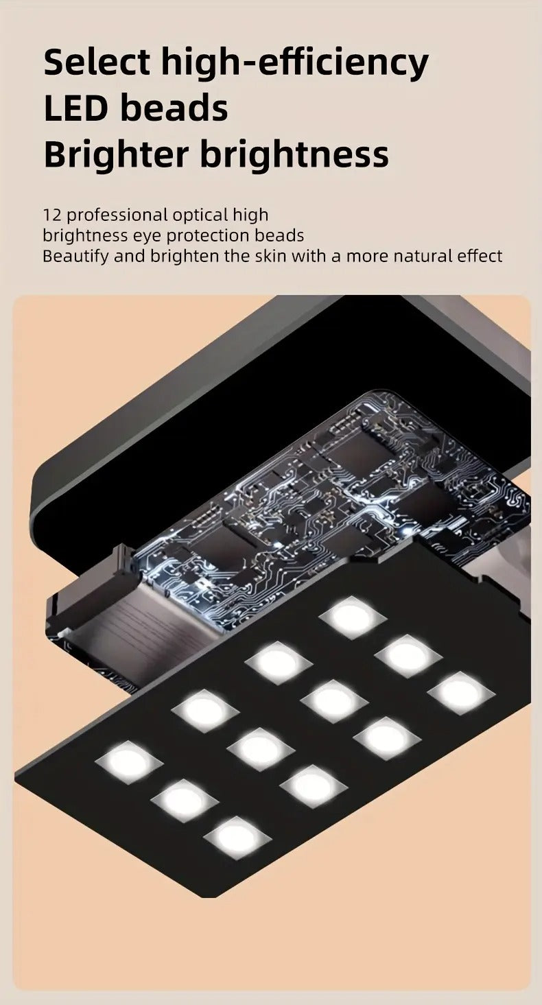 Mini Portable LED Selfie Light Suitable For All 4 Seasons, With 3 Adjustable Modes. It Is A Clip-on Fill Light For Mobile Phones, Cameras, Laptops And IPads - Brightness Enhancement And Color Temperature Contro