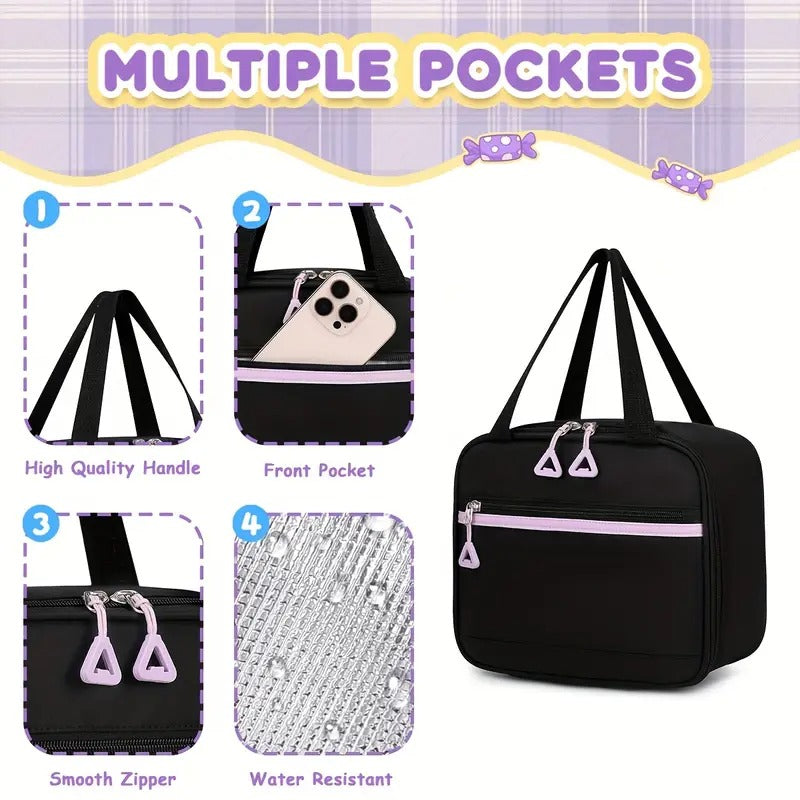 School Season to Promote Students Backpack Two-piece Set Color Fashion Student Backpack Lunch Box Bag Go Out Light Backpack