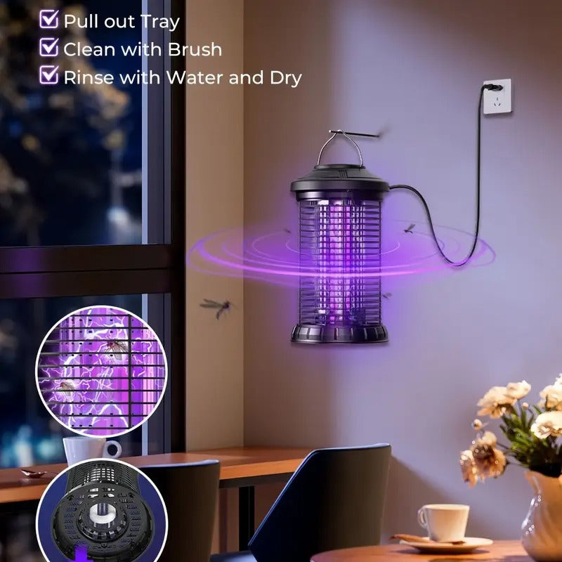 Bug Zapper Outdoor Mosquito Repellent Outdoor Patio Insect Zapper 4200V Indoor Fly Trap Bug Repellent Mosquito Trap Killer For Home, Patio, And Backyard