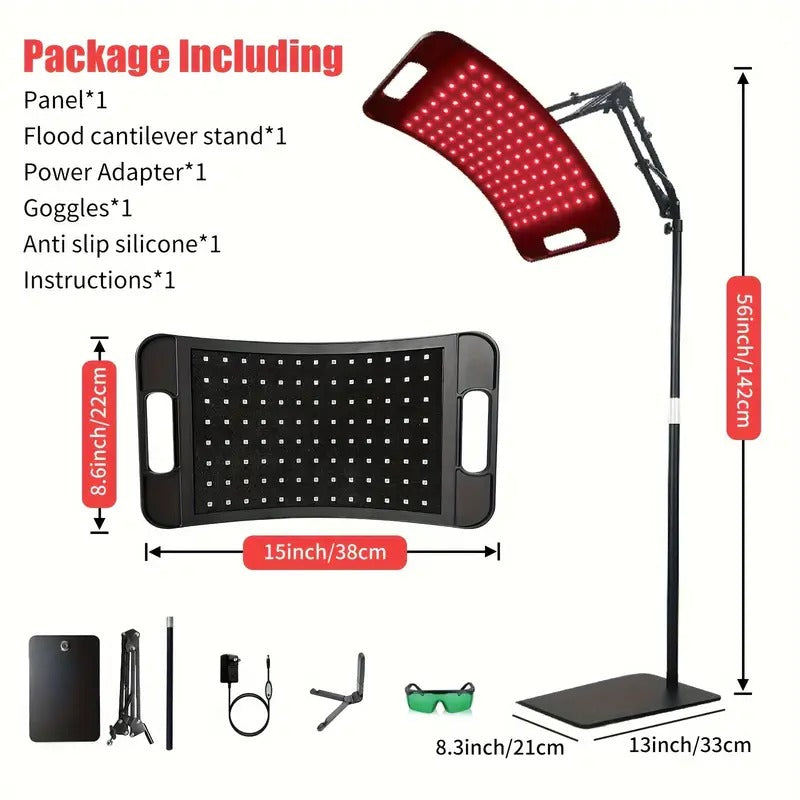 Red Light Relax for Face and Body, Red Infrared Light Relax Lamp with Stand LED 660nm Red Light-Relax& 850nm Infrared Light Device for Body prime day