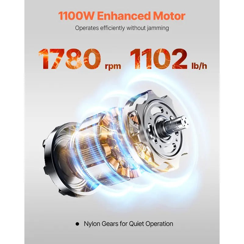 VEVOR Electric Meat Cutter Machine 1100W Commercial Cutter Meat Slicer for Kitchen