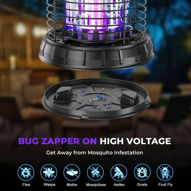 Bug Zapper Outdoor Mosquito Repellent Outdoor Patio Insect Zapper 4200V Indoor Fly Trap Bug Repellent Mosquito Trap Killer For Home, Patio, And Backyard