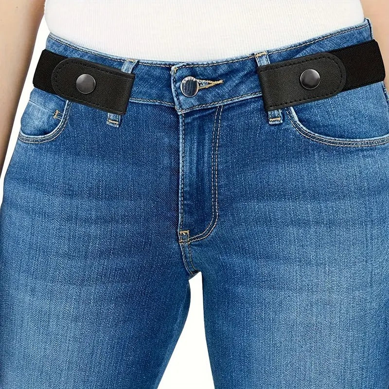 1 piece of abdominal control belt - elastic adjustable waistband for jeans and pants - no buckle design, comfortable and convenient