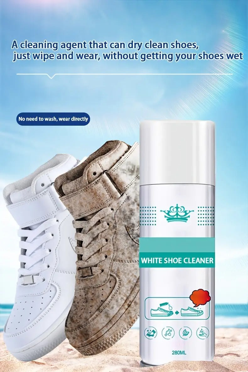 Yixingjia 1-Pack Multi-Functional Shoe Cleaner Brush with Foam Applicator - Whitening & Yellowing Remover, Non-Damaging Formula for Sneakers, Leather, Fabric Shoes - 6.76-16.91oz