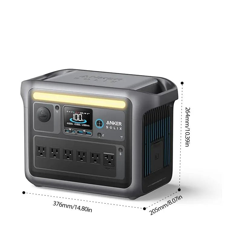 Anker SOLIX C1000X Portable Power Station 1800W Solar Generator 1056Wh（Refurbished）